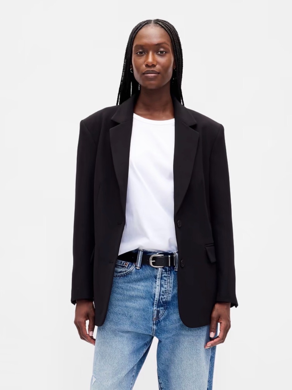 Barely Worn GAP Black Oversized Single-Breasted Blazer